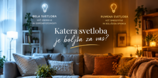 Rumena ali bela svetloba – katera je bolj prijazna do našega telesa? Rumena in modra svetloba. Vir: ChatGPT